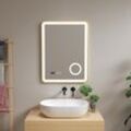 pro.tec LED-Badspiegel Pescara 50x70 cm Goldfarben