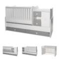 Lorelli Komplettbett Baby- und Kinderbett Mini Max, 3 in 1, umbaubar, für 2 Kind...