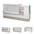 Lorelli Komplettbett Baby- und Kinderbett Mini Max, 3 in 1, umbaubar, für 2 Kind...