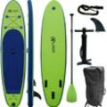 Inflatable SUP-Board EXPLORER "EXPLORER 320" Wassersportboards Gr. 320 x 76 x 15cm 320 cm, grün (grün, blau) Stand Up Paddle