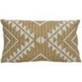 Kissen LIRRKAS, Beige - Weiß - 30 x 50 cm - geometrisches Muster - Outdoor