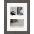 walther design Bilderrahmen Collage HOME, Grau - Holz - Bildformat 13 x 18 cm - für 2 Bilder
