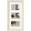 walther design Bilderrahmen Collage HOME, Cremeweiß - Holz - Bildformat 10 x 15 cm - für 3 Bilder