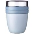 Mepal Lunchpot 700 ml ELLIPSE, Hellblau - 500 ml + 200 ml - Kunststoff - mit Schraubdeckel