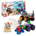LEGO Konstruktionsspielzeug Marvel Spidey und seine Super-Freunde: Hulks und Rhinos Monster Truck-Duell