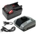 Trade-shop - 2in1 Set: Li-Ion Akku 28V / 4000mAh + Ladegerät mit usb kompatibel mit aeg Milwaukee HD28 ag, HD28 ag 125, HD28 cs, HD28 h, HD28 hx,