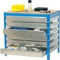 Simonrack Werkbank SIMONWORK BT5 BOX blau 6 Schubladen 151,0 x 76,0 x 84,2 cm