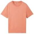 TOM TAILOR DENIM Damen Basic T-Shirt, orange, Uni, Gr. XXL