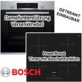 Bosch - Herdset Einbau-Backofen EcoClean mit Induktionskochfeld Booster - autark, 60cm