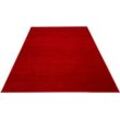 Teppich HOME AFFAIRE "Oriental Uni" Teppiche Gr. B/L: 200 cm x 300 cm, 7 mm, 1 St., rot Esszimmerteppiche Kurzflor-Teppich, weich, pflegeleicht, einfarbig