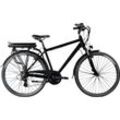 E-Bike ZÜNDAPP "Z802 Herren" E-Bikes Gr. 48 cm, 28 Zoll (71,12 cm), schwarz (schwarz, grau) E-Bikes Pedelec, Elektrofahrrad für Herren, Trekkingrad
