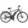E-Bike FISCHER FAHRRAD "VIATOR 1.0 Diamant 50" E-Bikes Gr. 50 cm, 28 Zoll (71,12 cm), grau (anthrazit) E-Bikes Pedelec für Damen u. Herren, Trekkingrad, integr. Rahmenschloss