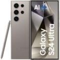 SAMSUNG Smartphone "Galaxy S24 Ultra 256GB" Mobiltelefone AI-Funktionen grau (titanium gray) Smartphone Android Bestseller