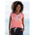 VENICE BEACH Strandshirt mehrfarbig Gr. 32/34 für Damen. Mit Logodruck. Figurumspielend. Nachhaltig.