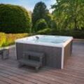 Home Deluxe Outdoor Whirlpool STREAM BIG- Mit Treppe und Thermoabdeckung