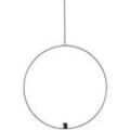 Boltze Ring mit Kerzenhalter RUMBA, Schwarz - Eisen - Ø 50 cm - mit Aufhängung