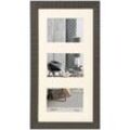walther design Bilderrahmen Collage HOME, Grau - Holz - Bildformat 10 x 15 cm - für 3 Bilder