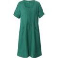 Kleid aus 100% Leinen 3/4-Arm Anna Aura grün