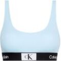Calvin Klein Bustier-Bikinitop, Unterbrustband, für Damen, blau, XS