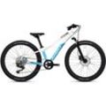 Mountainbike GHOST "Kato 24 Full Party" Fahrräder Gr. 30 cm, 24 Zoll (60,96 cm), weiß Hardtail für Damen und Herren, Kettenschaltung