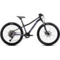 Mountainbike GHOST "Lanao 24 Full Party" Fahrräder Gr. 30 cm, 24 Zoll (60,96 cm), schwarz Hardtail für Damen und Herren, Kettenschaltung