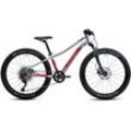 Mountainbike GHOST "Kato 24 Pro" Fahrräder Gr. 30 cm, 24 Zoll (60,96 cm), silberfarben Hardtail für Damen und Herren, Kettenschaltung