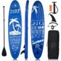 COSTWAY SUP Board 305x76 cm aufblasbar, Stand up Board, Stand up Paddling Board, Paddelboard, inkl. Rucksack, Pumpe, Sicherheitsleine, Reparaturset,