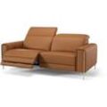 Leder 2-Sitzer BELLAGIO Couch Ledercouch Sofagarnitur - Orange