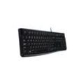 Logitech K120 Corded Keyboard Tastatur USB QWERTY Spanisch Schwarz