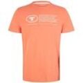 TOM TAILOR Herren T-Shirt mit Logo Print, orange, Logo Print, Gr. S