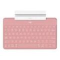 Logitech Keys-To-Go - Tastatur - Bluetooth - QWERTY - Niederländisch/Englisch - Blush Pink
