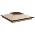 Outsunny Ersatzdach mit zweistufigem Design braun, beige 325L x 325B cm