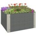 Outsunny Gartenbeet mit verstärkten Ecken grau 60L x 60B x 30H cm