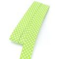 buttinette Baumwoll-Schrägband "Punkte", hellgrün-weiß, Breite: 2 cm, 5 m