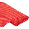 Baumwollstoff Tupfen "Mona", rot/weiß, 5 mm Ø