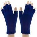 Strick-Handschuhe , dunkelblau