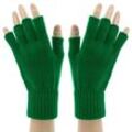 Strick-Handschuhe, dunkelgrün