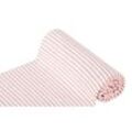 Ringelbündchen "Comfort", rosa-melange/weiß