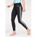 Große Größen: adidas Performance Leggings »ESSENTIALS 3 STRIPES TIGHT«, schwarz-weiß, Gr.M