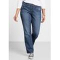 Große Größen: Gerade Jeans mit Used-Effekten, blue Denim, Gr.21