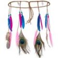 Haarschmuck "Indianer", rosa/pink/blau