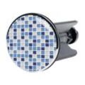 Waschbeckenstöpsel Mosaik Blau
