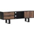 Lowboard GUTMANN FACTORY "Magic" Sideboards Gr. B/H/T: 170 cm x 56 cm x 42 cm, 2, braun (braun, schwarz) Lowboards aus recyceltem Altholz, TV-Board