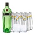 Tanqueray No.10 Gin (47,3 % vol. / 0,7 Liter) & 11 x Schweppes Dry Tonic Water (0,2 Liter) inkl. 1,10 € Pfand + 2 Tumbler Gläser