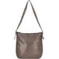 Campomaggi Schultertasche Leder 33 cm grigio