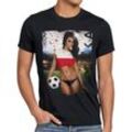 style3 Print-Shirt Herren T-Shirt EM 2020 Soccer Girl Deutschland Fußball Trikot Germany Schwarz