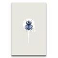 Sinus Art Leinwandbild Käfer Blau Insekt Wasserfarben Schlicht Dekorativ