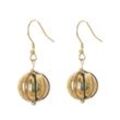 Bella Carina Paar Ohrhänger Ohrringe mit Murano Glas Perlen gold schwarz