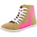AvaMia Damen Sneaker Schnürschuhe Schuhe Turnschuhe Sneaker Damenturnschuhe Halbschuhe mit High Heel Aufdruck