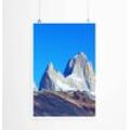 Sinus Art Poster Landschaftsfotografie 60x90cm Poster Berühmter Fitzroy bei strahlendem Wetter Argentinien